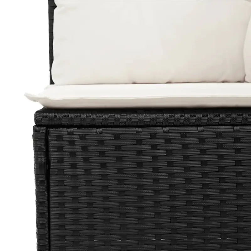 Zwarte loungeset met gepoedercoat staal en waterdichte tas voor buiten - Tuinsets