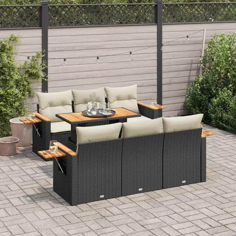 Zwarte loungeset met gepoedercoat staal en waterdichte tas voor buiten - Tuinsets
