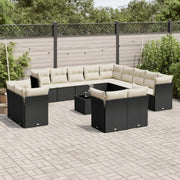 Zwarte loungeset met gepoedercoat staal en waterdichte tas voor buiten - Tuinsets