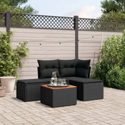 Zwarte loungeset met gepoedercoat staal en waterdichte tas voor buiten - Tuinsets