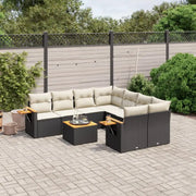 Zwarte loungeset met gepoedercoat staal en waterdichte tas voor buiten - Tuinsets