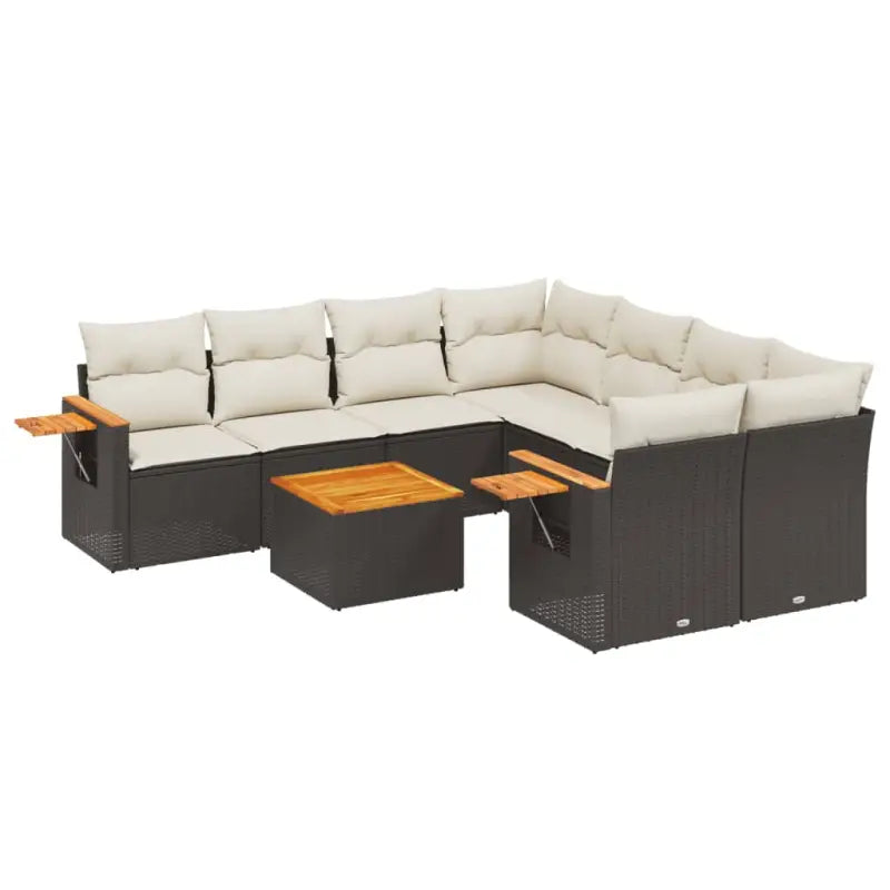 Zwarte loungeset met gepoedercoat staal en waterdichte tas voor buiten - Tuinsets