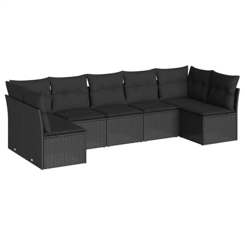 Zwarte loungeset met gepoedercoat staal en waterdichte tas voor buitenplezier - Tuinsets