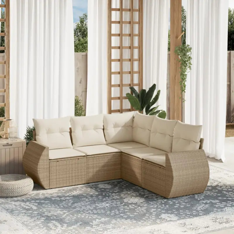 Zwarte loungeset met gepoedercoat staal en waterdichte tas - beige en crèmekleurig / Zonder tafel - Tuinsets