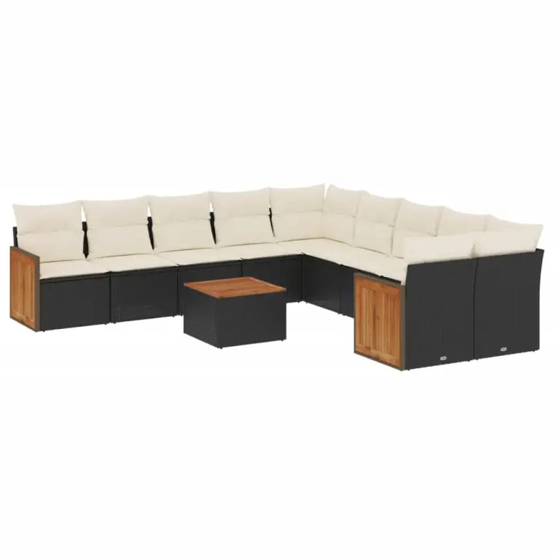 Zwarte loungeset met gepoedercoat staal en waterdichte zak - Tuinsets