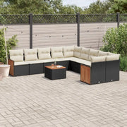 Zwarte loungeset met gepoedercoat staal en waterdichte zak - Tuinsets