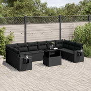 Zwarte loungeset met gepoedercoat staal voor buiten afgestemd op jouw tuin - Tuinsets