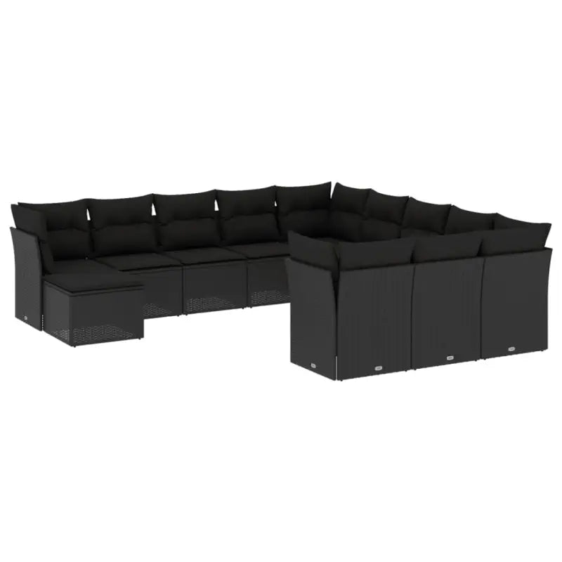 Zwarte loungeset met waterdichte tas en gepoedercoat staal Afmetingen - Tuinsets