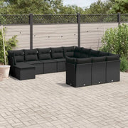 Zwarte loungeset met waterdichte tas en gepoedercoat staal Afmetingen - Tuinsets