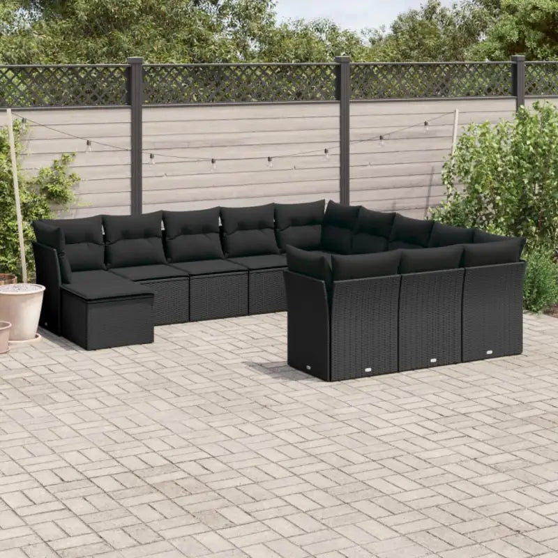 Zwarte loungeset met waterdichte tas en gepoedercoat staal Afmetingen - Tuinsets
