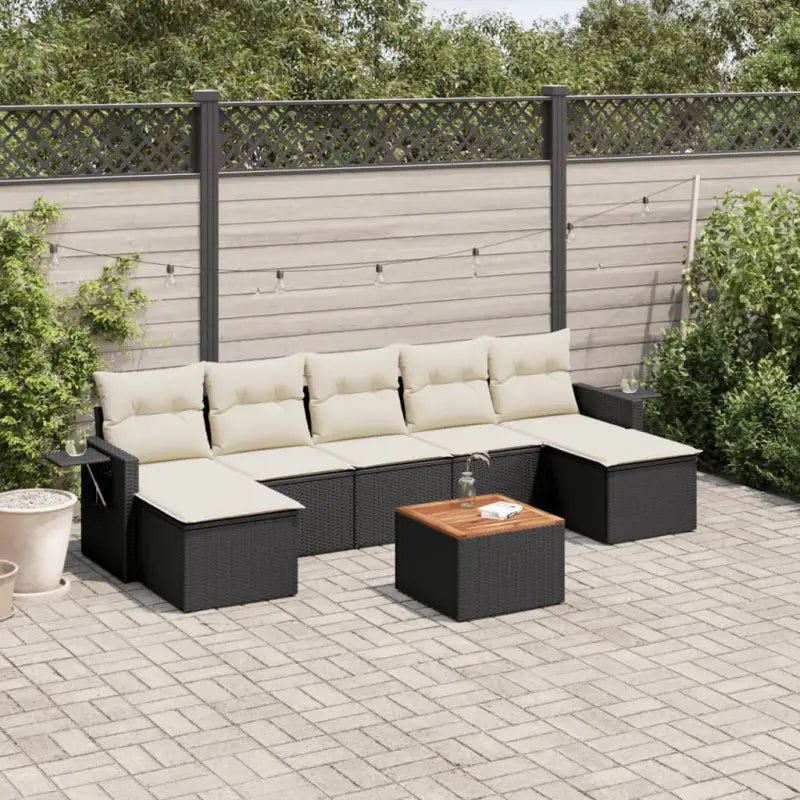Zwarte loungeset met waterdichte tas en gepoedercoat staal - Tuinsets