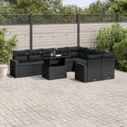 Zwarte loungeset van gepoedercoat staal met comfortabele afmetingen - Tuinsets