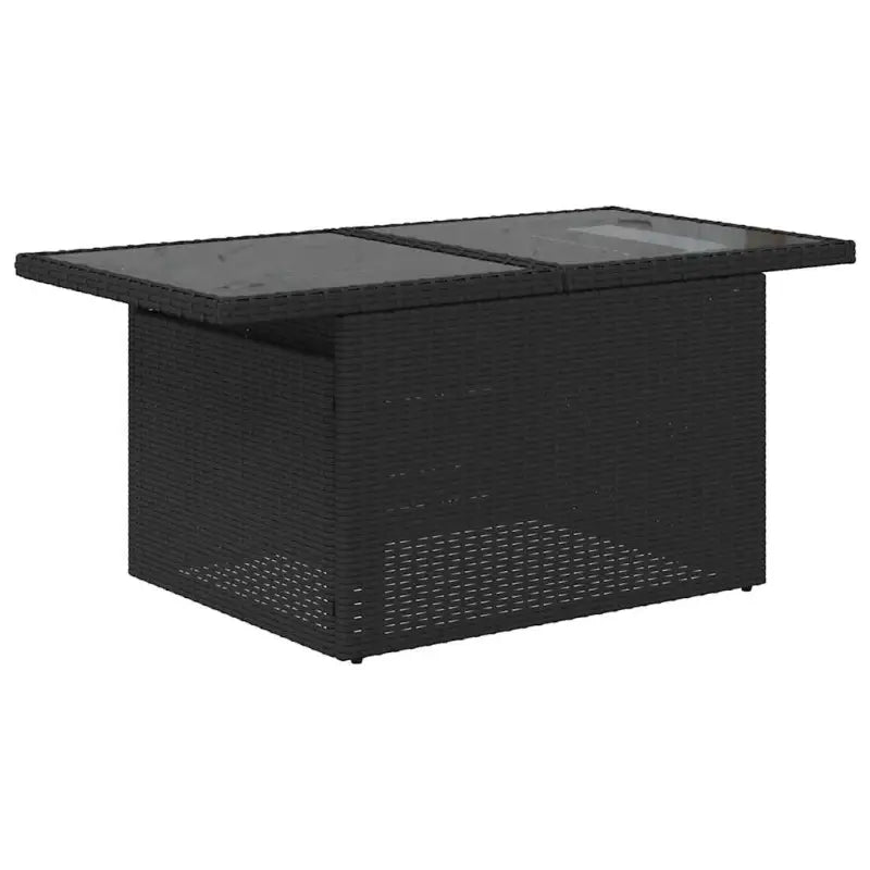 Zwarte loungeset van gepoedercoat staal met comfortabele afmetingen - Tuinsets