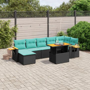 Zwarte loungeset van gepoedercoat staal met comfortabele afmetingen - Tuinsets