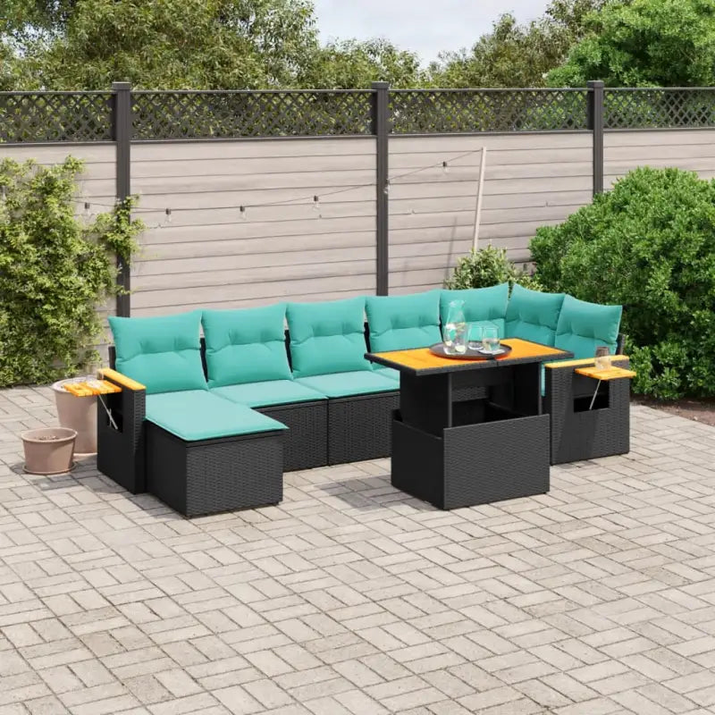 Zwarte loungeset van gepoedercoat staal met comfortabele afmetingen - Tuinsets
