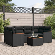 Zwarte loungeset van gepoedercoat staal met comfortabele afmetingen - Tuinsets