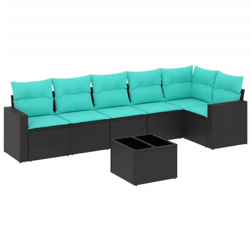 Zwarte loungeset van gepoedercoat staal met perfecte afmetingen voor je tuin - Tuinsets