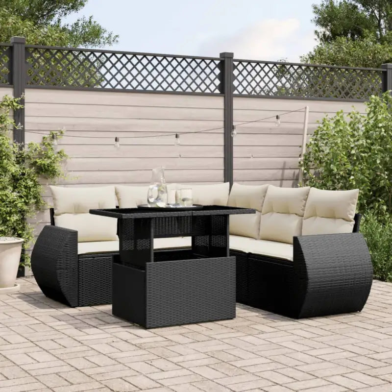 Zwarte loungeset van gepoedercoat staal met perfecte afmetingen voor tuin - Tuinsets