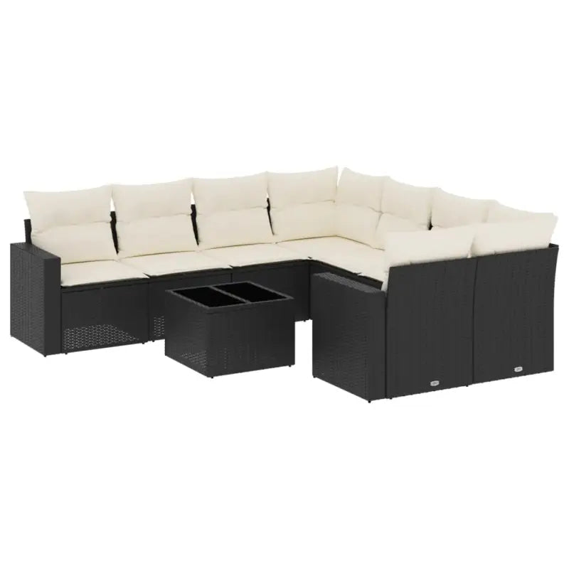 Zwarte loungeset van gepoedercoat staal met perfecte afmetingen voor tuin - Tuinsets