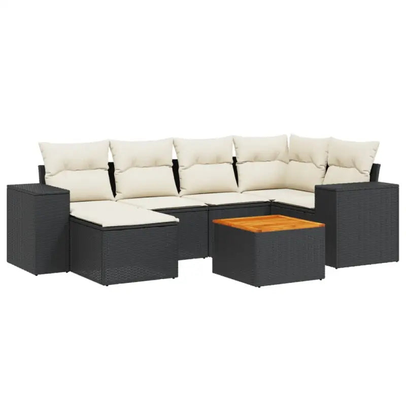 Zwarte loungeset van gepoedercoat staal met perfecte afmetingen for tuin - Tuinsets