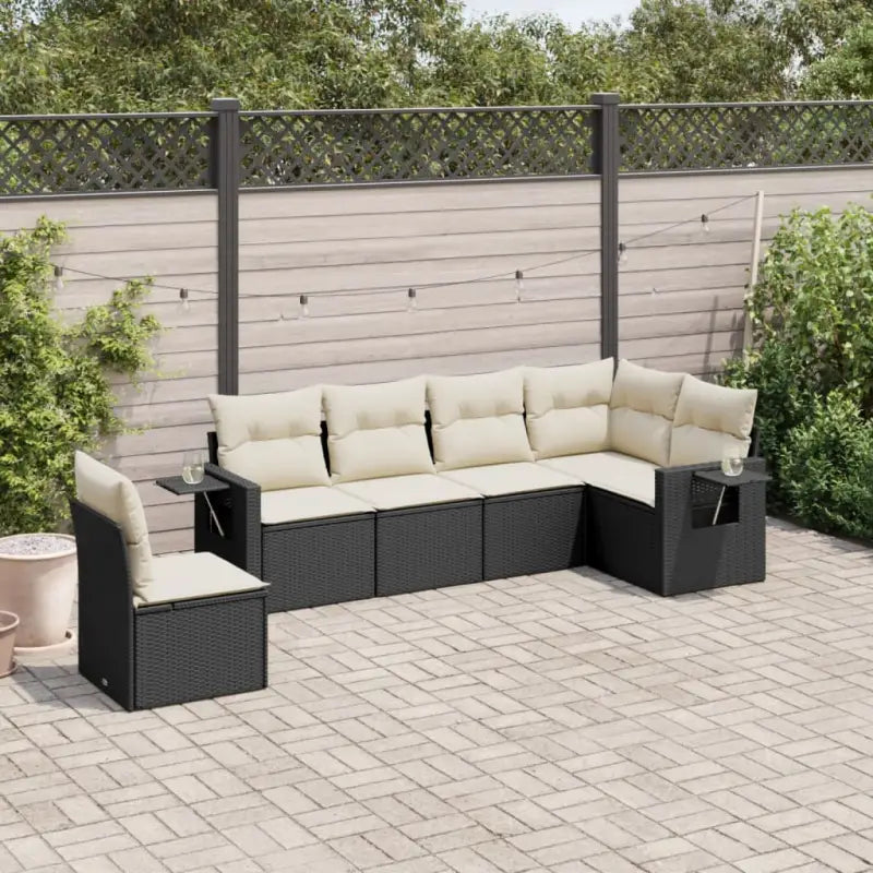 Zwarte loungeset van gepoedercoat staal voor buiten met goede afmetingen - Tuinsets