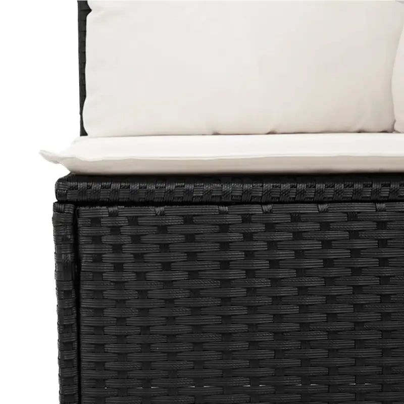 Zwarte loungeset van gepoedercoat staal voor buitenplezier - Tuinsets