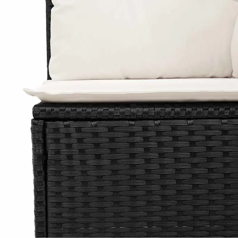 Zwarte loungeset van gepoedercoat staal voor buitenplezier - Tuinsets