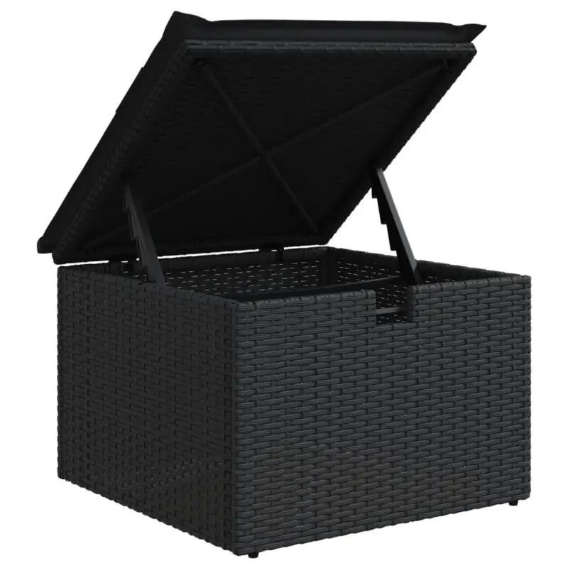 Zwarte loungeset van gepoedercoat staal voor buitenplezier - Tuinsets