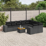 Zwarte loungeset van gepoedercoat staal voor een comfortabele tuinruimte - Tuinsets