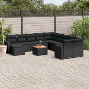 Zwarte loungeset van gepoedercoat staal voor je tuin of terras - Tuinsets