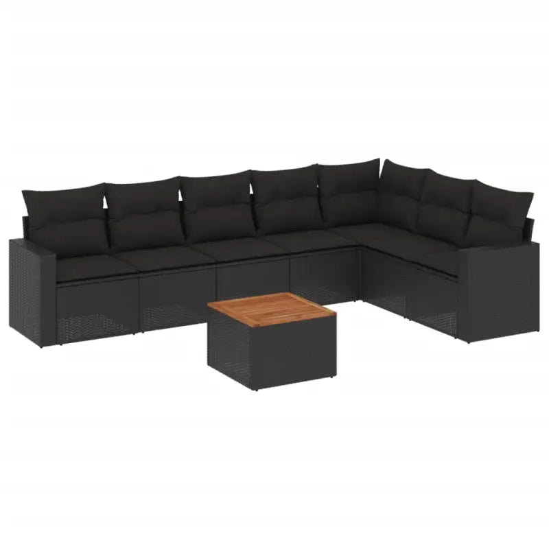 Zwarte loungeset van gepoedercoat staal voor je tuin of terras - Tuinsets