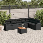 Zwarte loungeset van gepoedercoat staal voor je tuin of terras - Tuinsets
