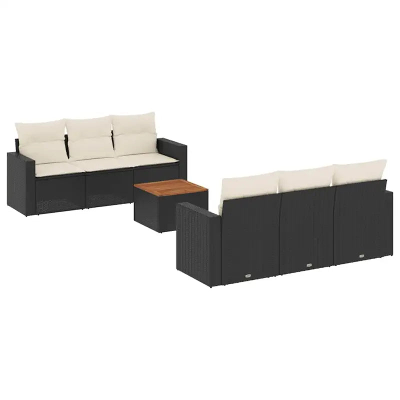 Zwarte loungeset van gepoedercoat staal voor jouw tuin of terras - Tuinsets
