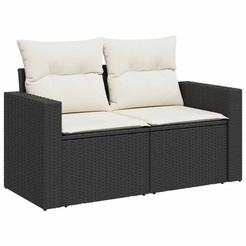 Zwarte loungeset van gepoedercoat staal voor jouw tuin of terras - Tuinsets