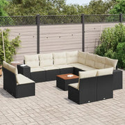 Zwarte loungeset van gepoedercoat staal voor jouw tuin of terras - Tuinsets