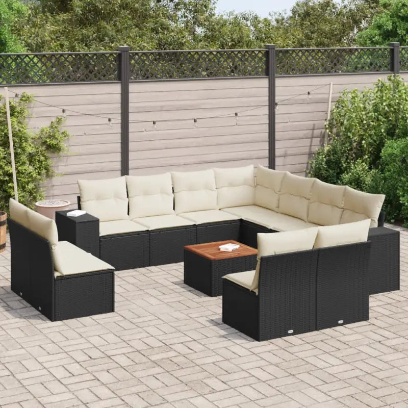 Zwarte loungeset van gepoedercoat staal voor jouw tuin of terras - Tuinsets