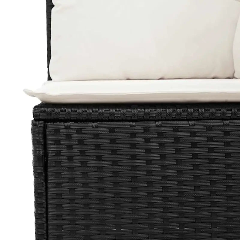 Zwarte loungeset van gepoedercoat staal voor jouw tuin of terras - Tuinsets