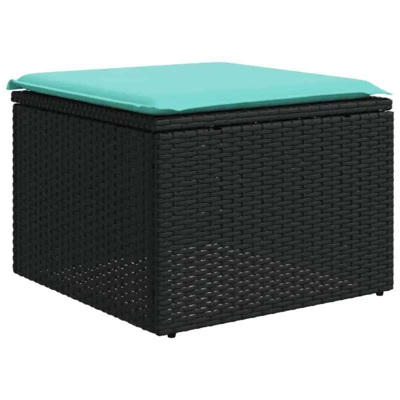 Zwarte loungeset van gepoedercoat staal voor tuin en terras - Tuinsets
