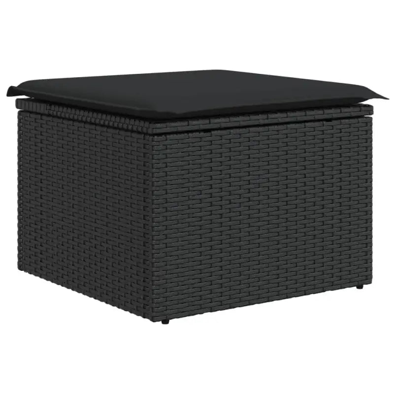 Zwarte loungeset van gepoedercoat staal voor tuin en terras - Tuinsets