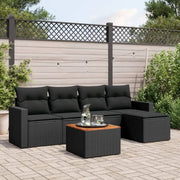 Zwarte loungeset van gepoedercoat staal voor tuin en terras - Tuinsets