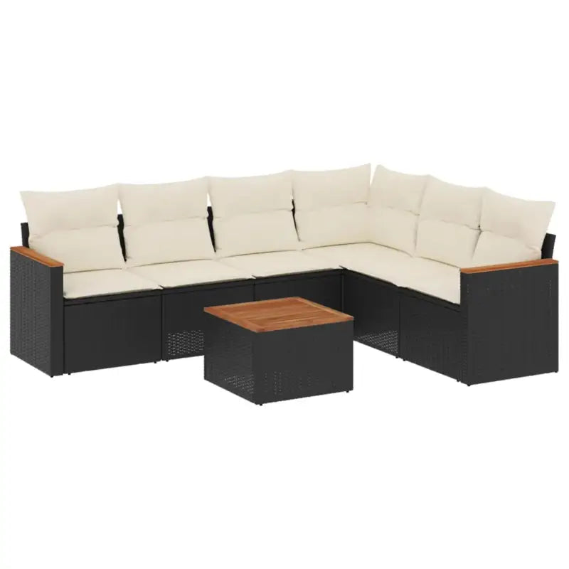 Zwarte loungeset van gepoedercoat staal voor tuin of terras - Tuinsets