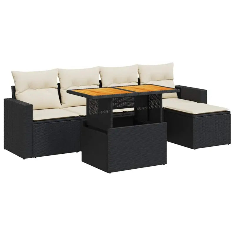 Zwarte tuin loungeset met gepoedercoat staal en waterdichte tas - Tuinsets