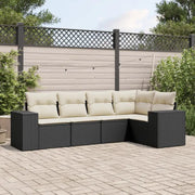 Zwarte tuin loungeset met waterdichte zak en gepoedercoat staal afmetingen - Tuinsets