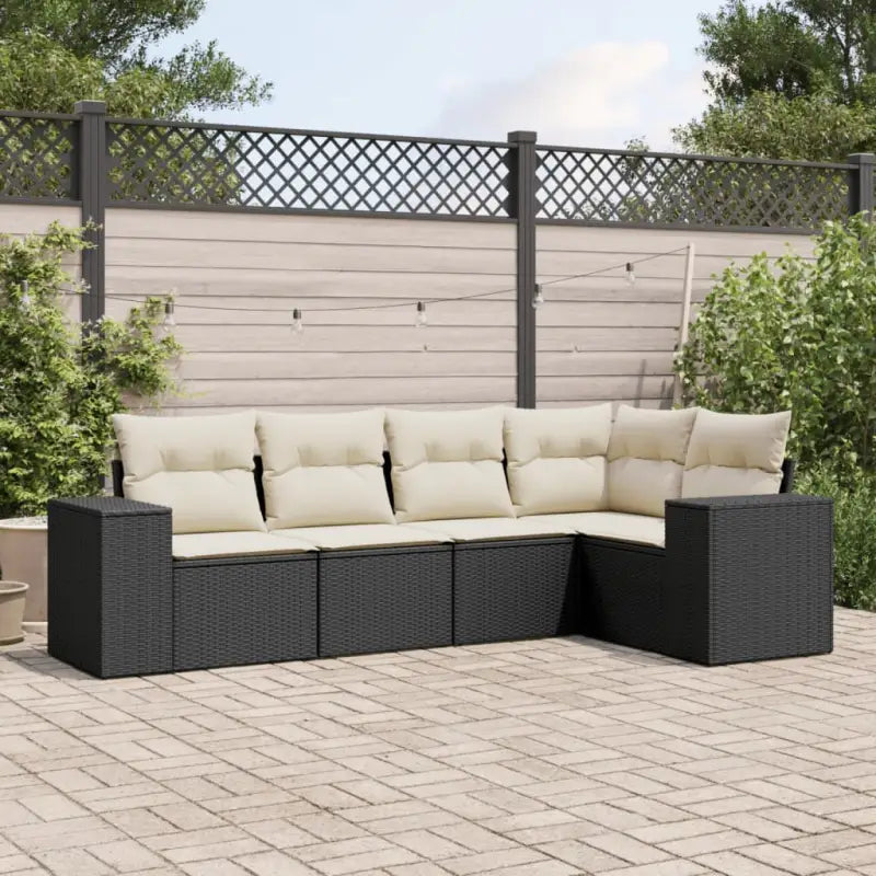 Zwarte tuin loungeset met waterdichte zak en gepoedercoat staal afmetingen - Tuinsets