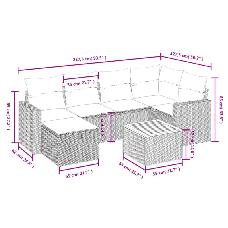 Zwarte tuinaalset van gepoedercoat staal voor comfortabele buitenruimte - Tuinsets