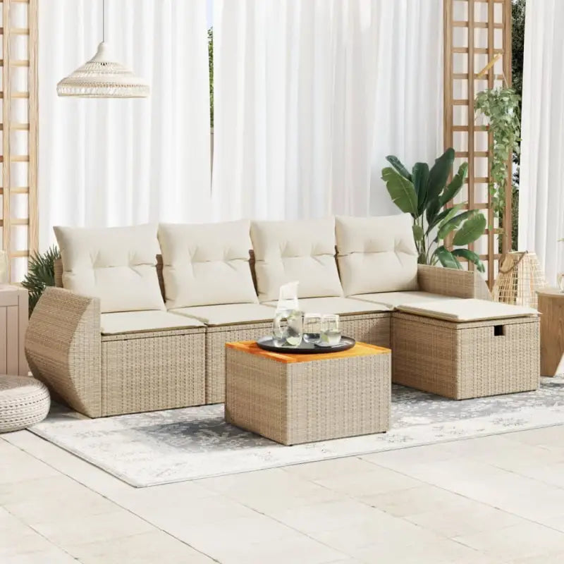 Zwarte tuinbank van gepoedercoat staal voor comfortabel terrasgebruik - beige en crèmekleurig / met opbergruimte