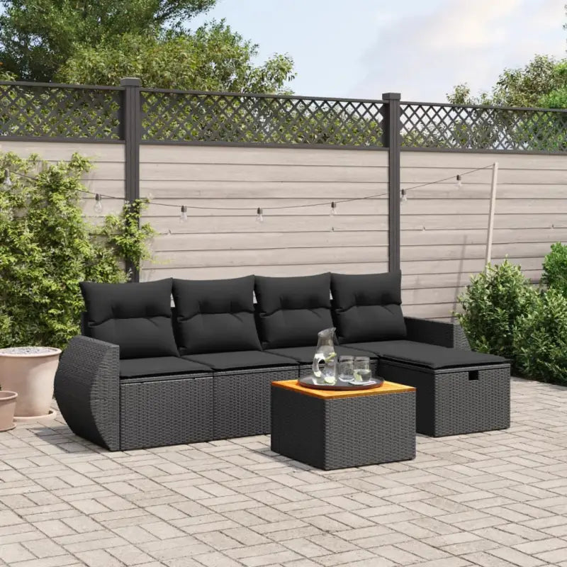 Zwarte tuinbank van gepoedercoat staal voor comfortabel terrasgebruik - Zwart / zonder opbergruimte - Tuinsets