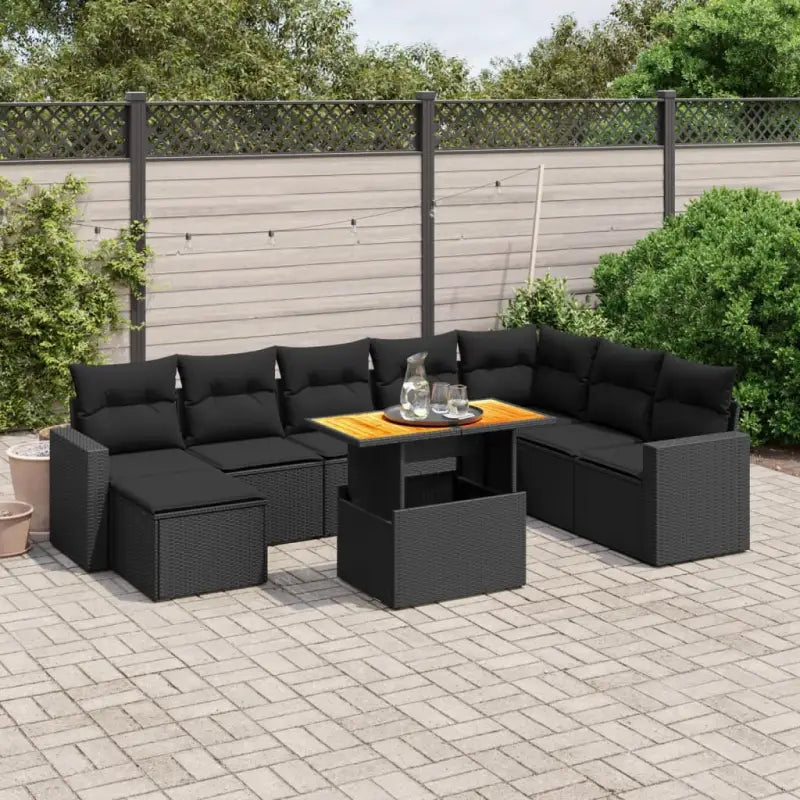 Zwarte tuinhasset met gepoedercoat staal voor comfortabel buiten genieten - Zwart / zonder opbergruimte - Tuinsets