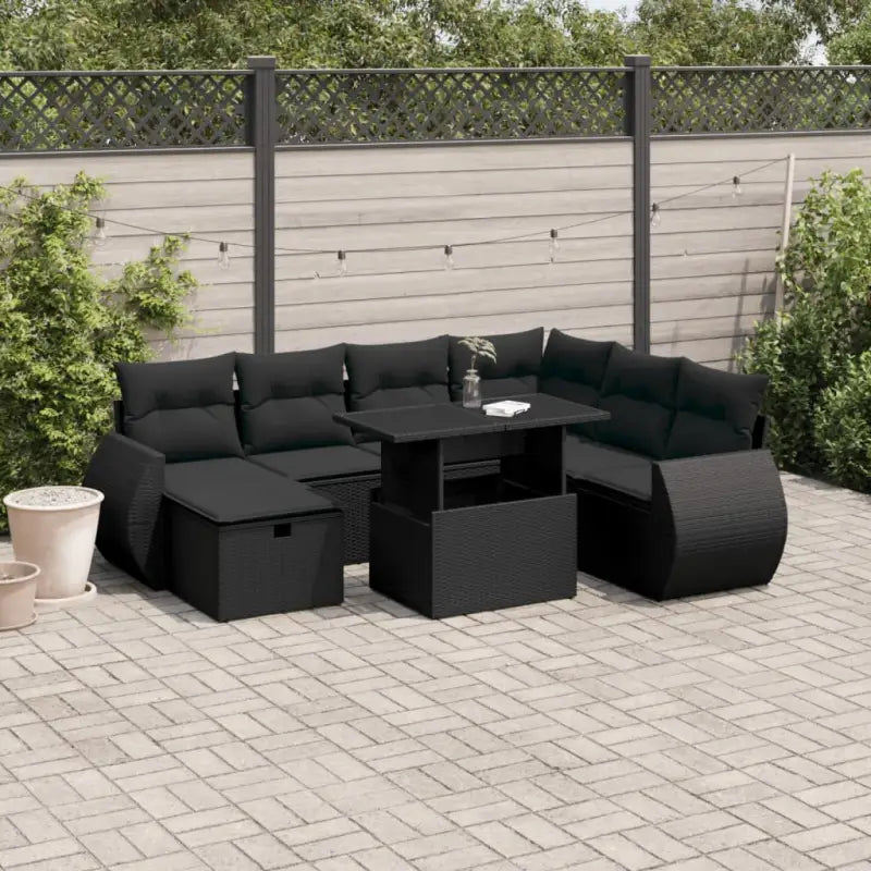 Zwarte tuiniszet met gepoedercoat staal voor buitenplezier - Tuinsets