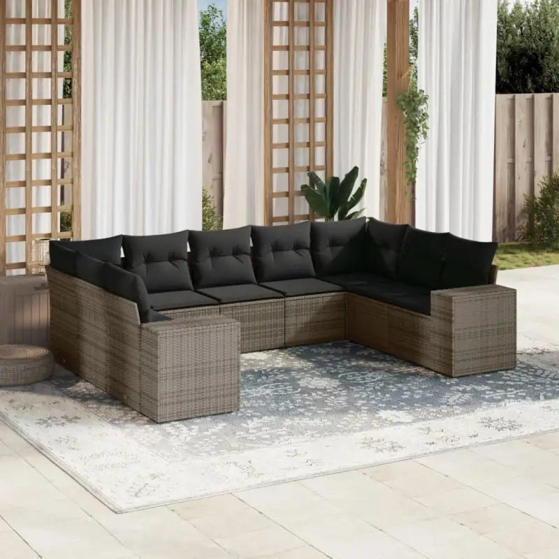 Zwarte tuinset met gepoedercoat staal en comfortabele afmetingen - grijs en donkergrijs / Zonder tafel - Tuinsets